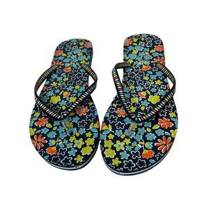 Vera Bradley Colorful Floral Flip Flops 9-10